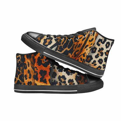 WOMEN'S Animal Print High Top Canvas Y2K Sneakers