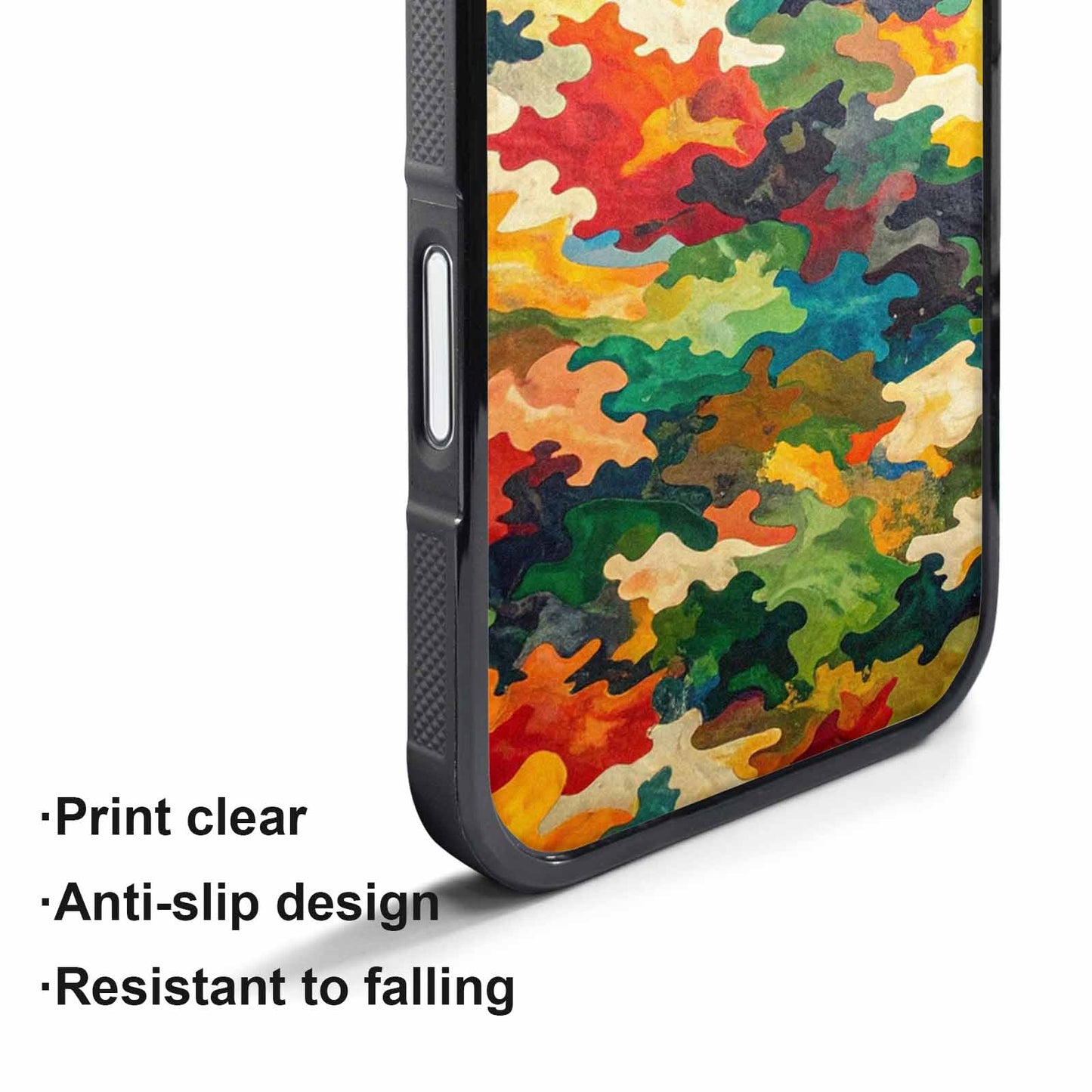 iPhone 17 Air Case — Camo Patches Full Color Vibrant Camo, Custom Designed Case Cover