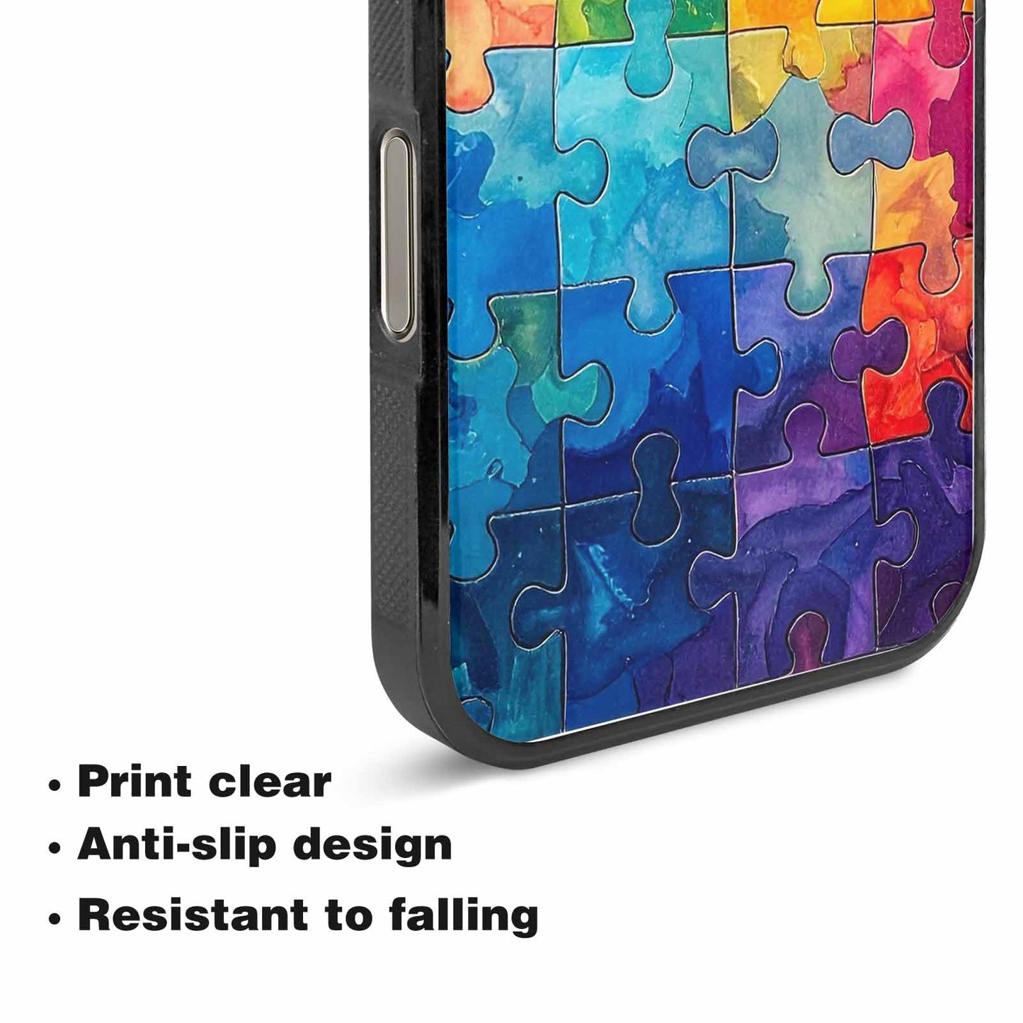 iPhone 15 Pro Max Case — Autism Puzzle Pieces Puzzle Piece Pattern, Customized Protective Case