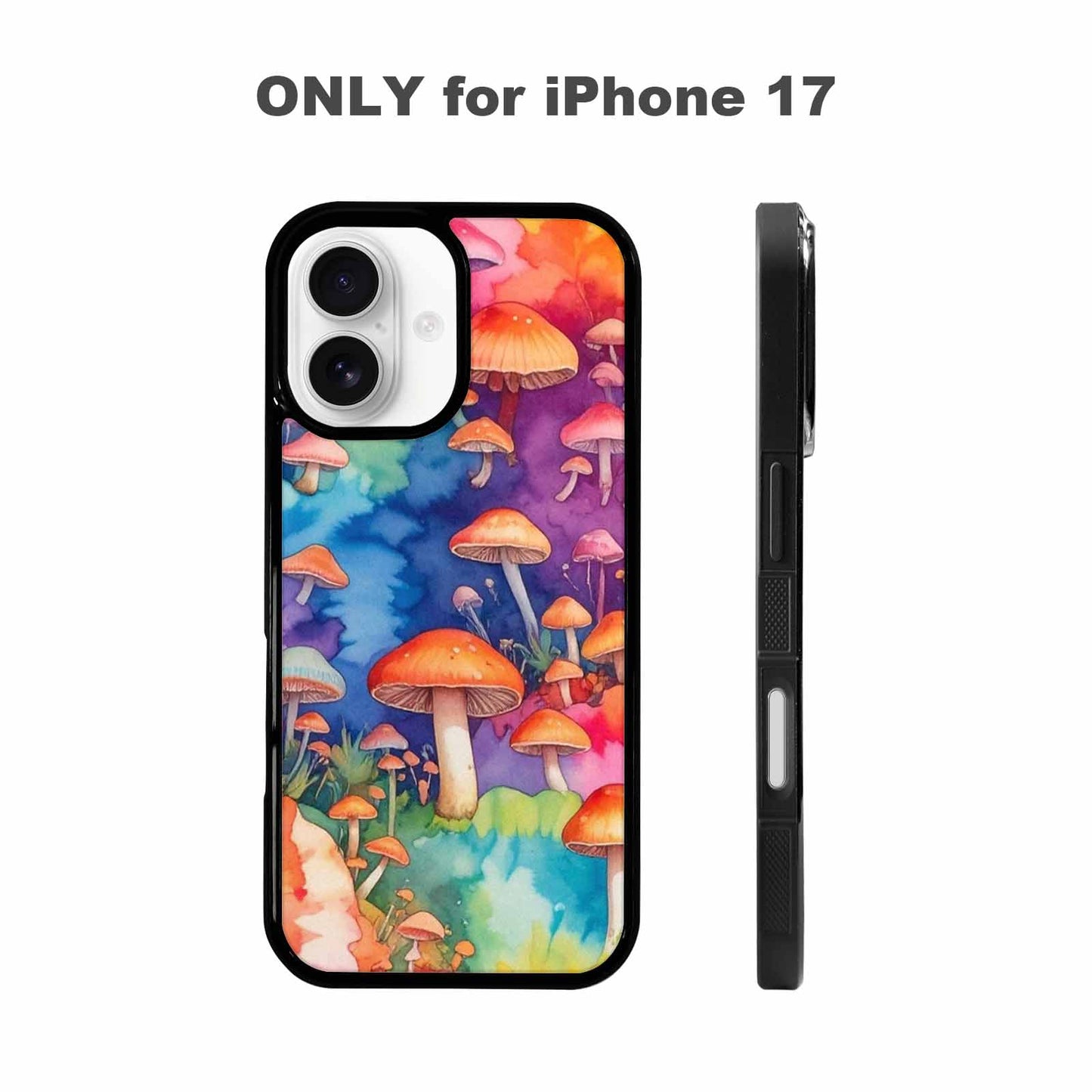 iPhone 17 Case — Mushrooms Tie Dyemushrooms Pat Tie Dye, Unique Phone Case Design