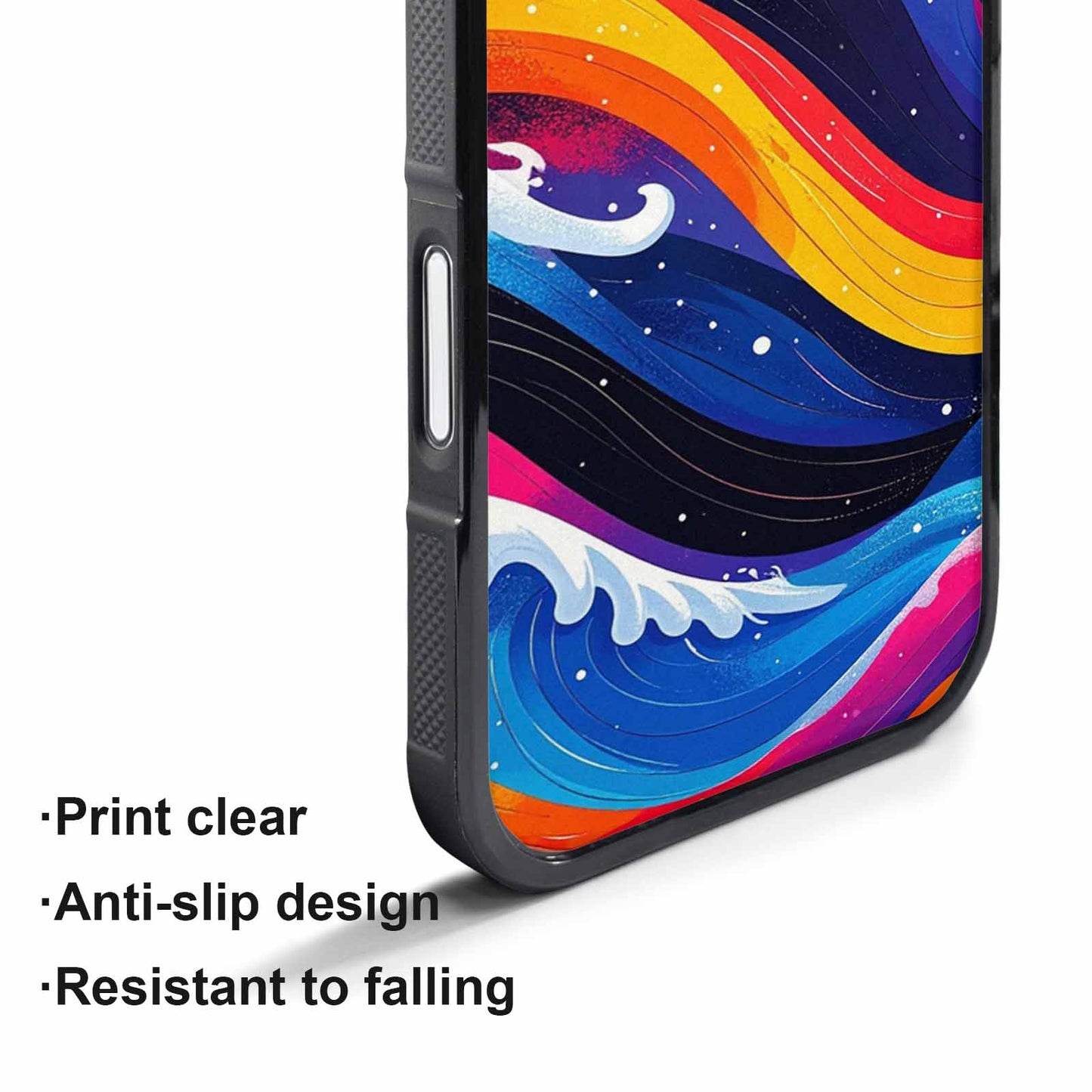 iPhone 17 Pro Case — Glossy Winter Wave Seamless Cartoon Cute, Custom Designed Case Cover
