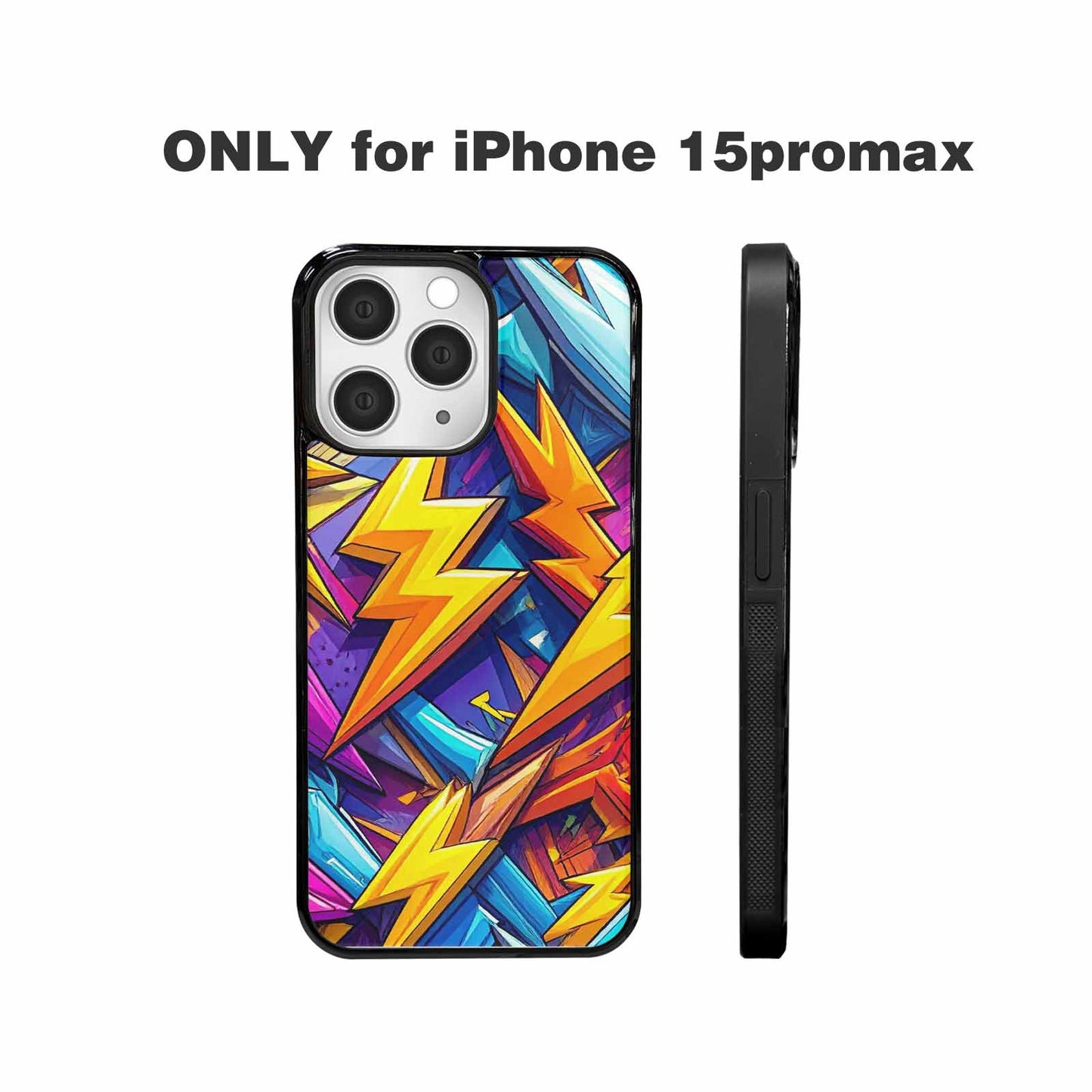 iPhone 15 Pro Max Case — Lightning Bolt Storm Pattern Hundreds Of, Custom Printed Phone Case