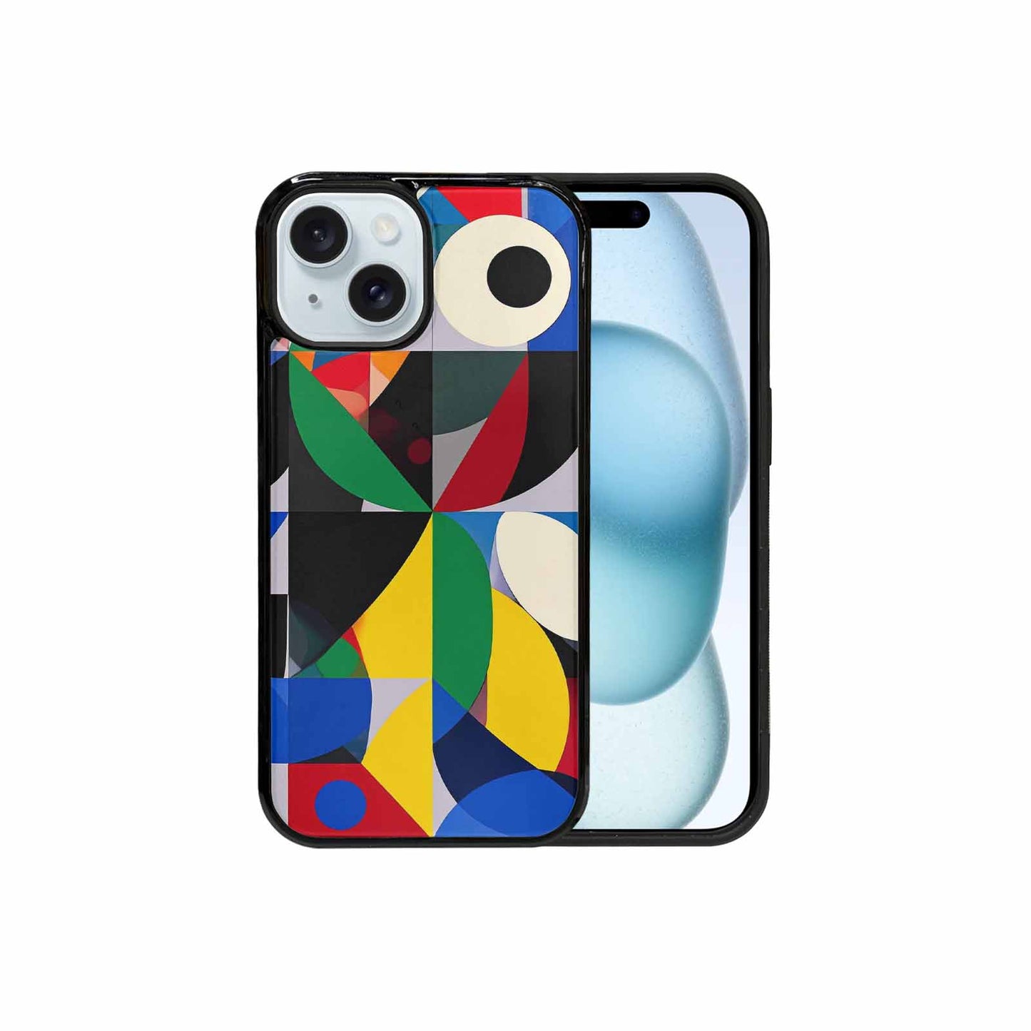 iPhone 15 Case — 1960s Mod Cartoon Art Pattern, Custom Print Case Cover