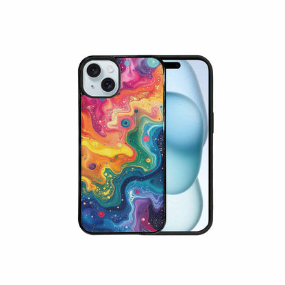 iPhone 15 Plus Case — Galaxy Art Colorful Cosmic Dust Small, Custom Phone Case
