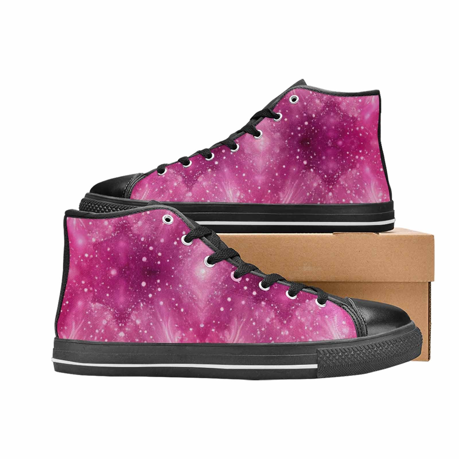 WOMEN'S Galaxy Art - High Top Canvas Aesthetic Shoes