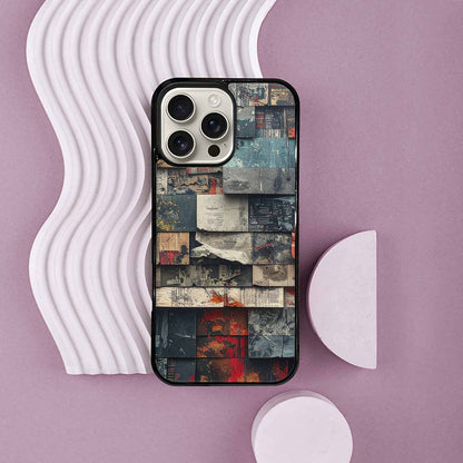 iPhone 16 Pro Max Case — Distressed Grunge Texture Pattern Hundreds Of, Customized Protective Case