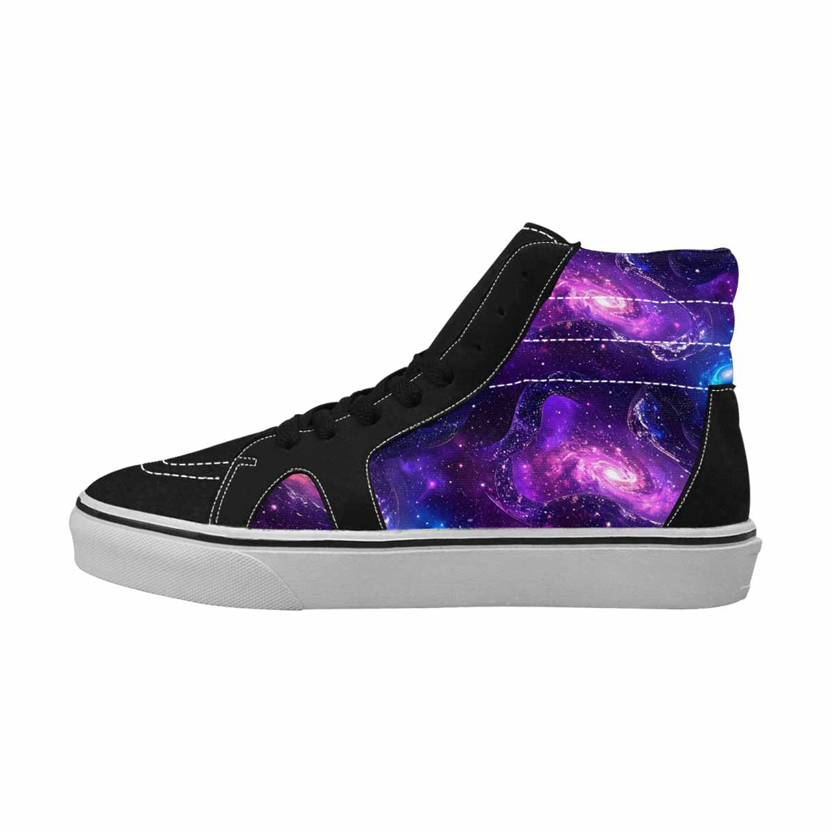 WOMEN'S Galaxy Snake Print High Top Canvas Surreal Shoes