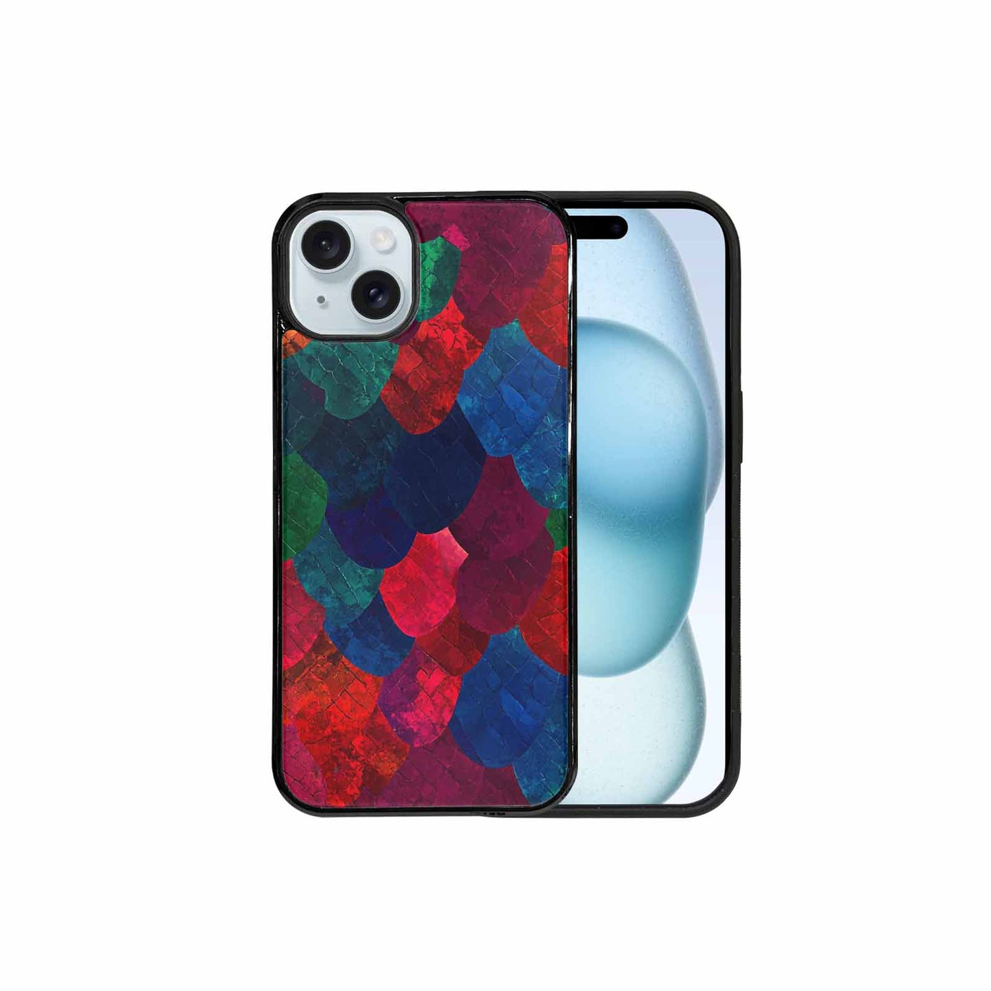 iPhone 15 Plus Case — Snake Print Dark Seamless Pattern Vibrant, Customized Protective Case