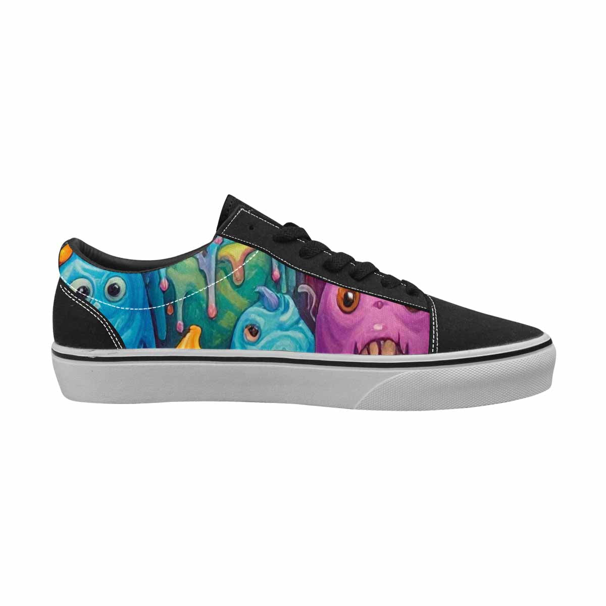 WOMEN'S Melting Ice Cream Monster Lace-Up Canvas Cottagecore Sneakers