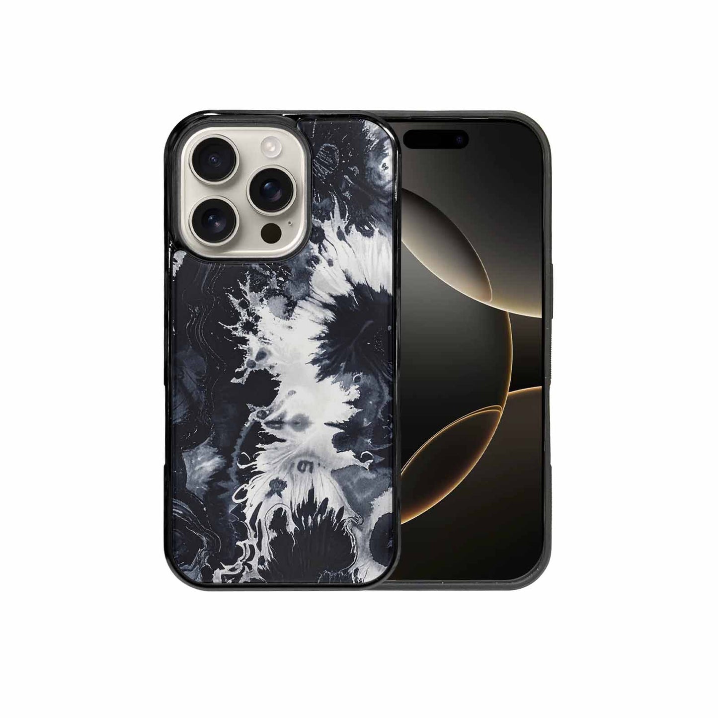 iPhone 16 Pro Case — Black White Animal Print, Custom Phone Case