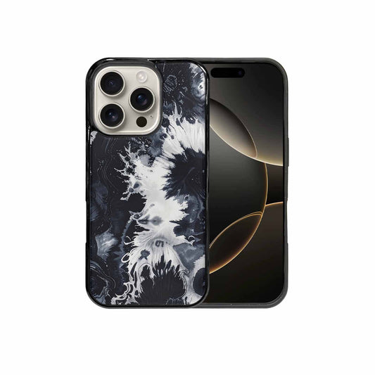 iPhone 16 Pro Case — Black White Animal Print, Custom Phone Case
