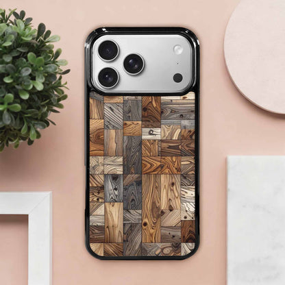 iPhone 17 Pro Max Case — Small Wood Grain Texture Original Art, Custom Phone Case