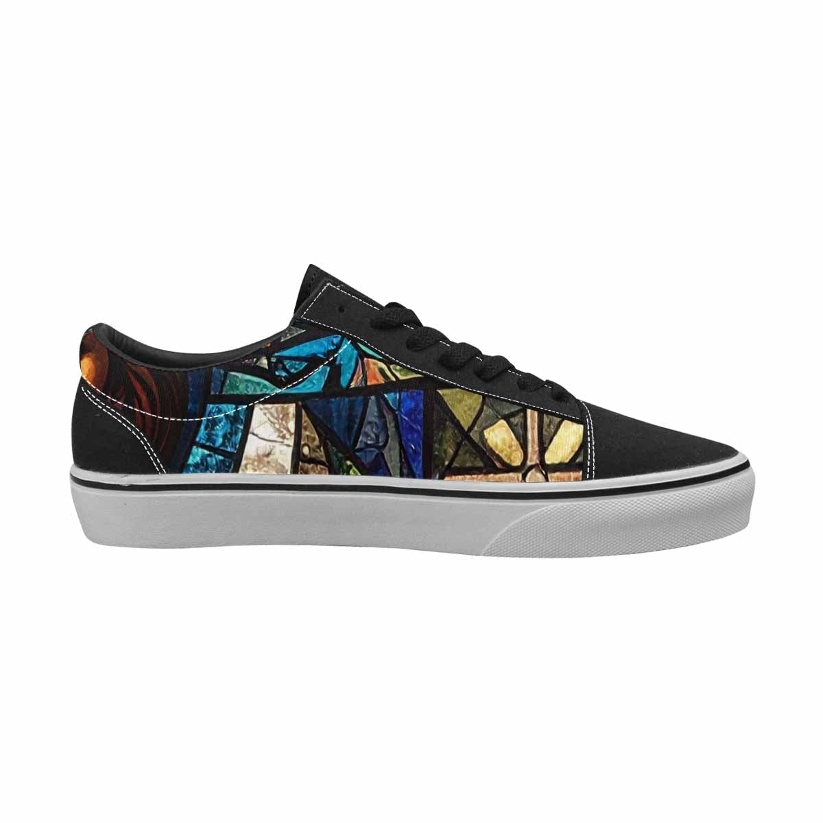 WOMEN'S Jesus Face Small Canvas Lace-Up Wallpaper Art Shoes