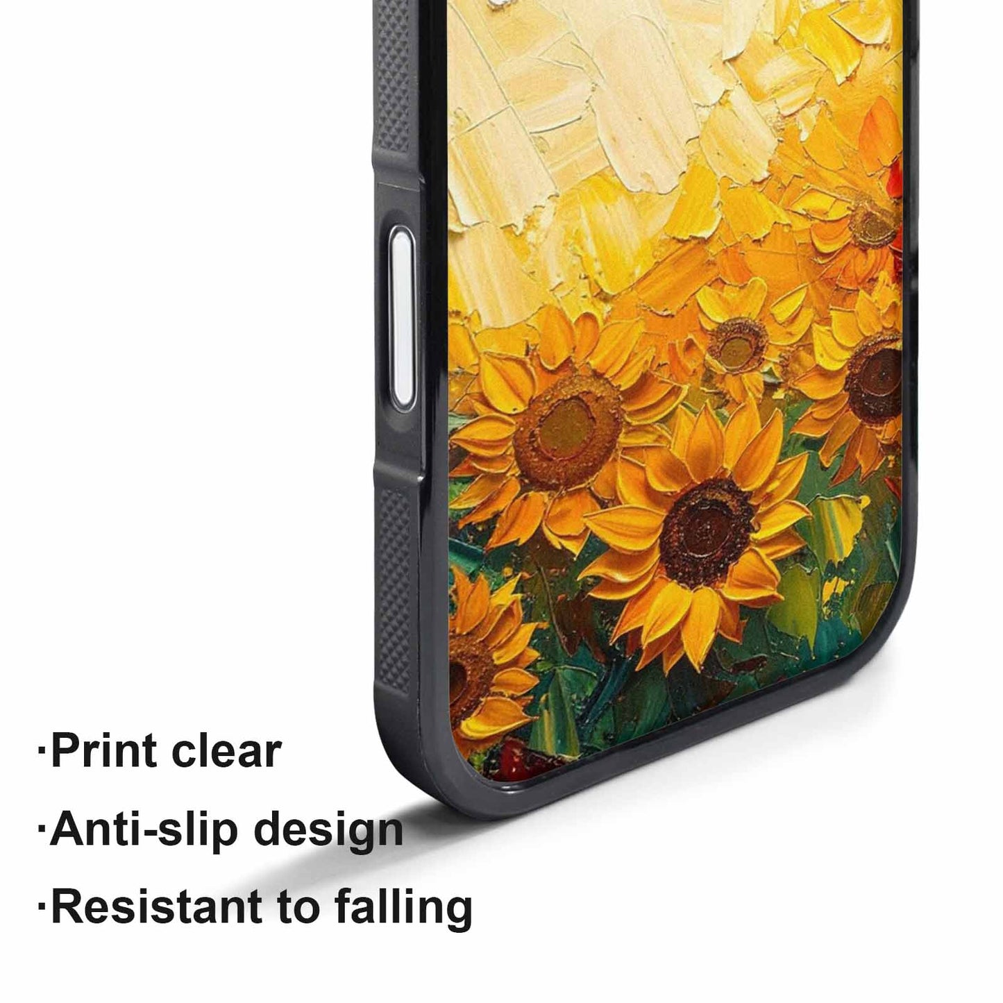 iPhone 17 Pro Max Case — Impressionist Sunflower Brushstroke Pattern Floral, Original Design Phone Case