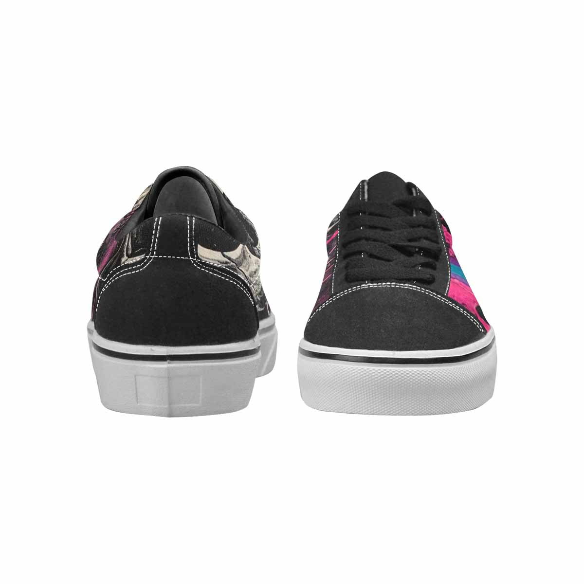 WOMEN'S Rainbow From Skull S Lace-Up Canvas Vivid Sneakers