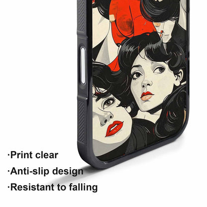 iPhone 17 Pro Case — Seamless Repeating Pattern Of Overlapping Retro, Custom Art Phone Cover