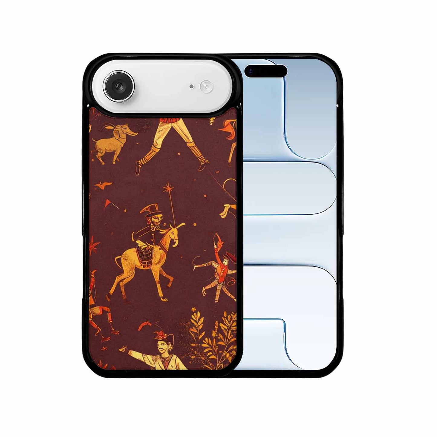 iPhone 17 Air Case — Vintage Circus Art Pattern Retro Vintage, Customized Protective Case
