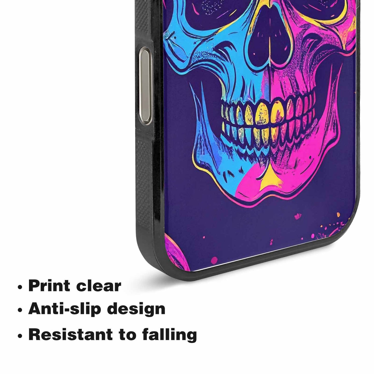 iPhone 15 Pro Max Case — Pride Flag Skulls Seamless Pattern Vibrant, Custom Designed Case Cover
