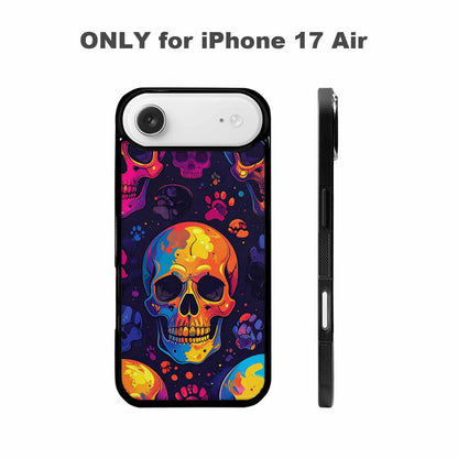 iPhone 17 Air Case — Iridescent Millions Of Paw Gothic Skulls, Custom Designed Case Cover