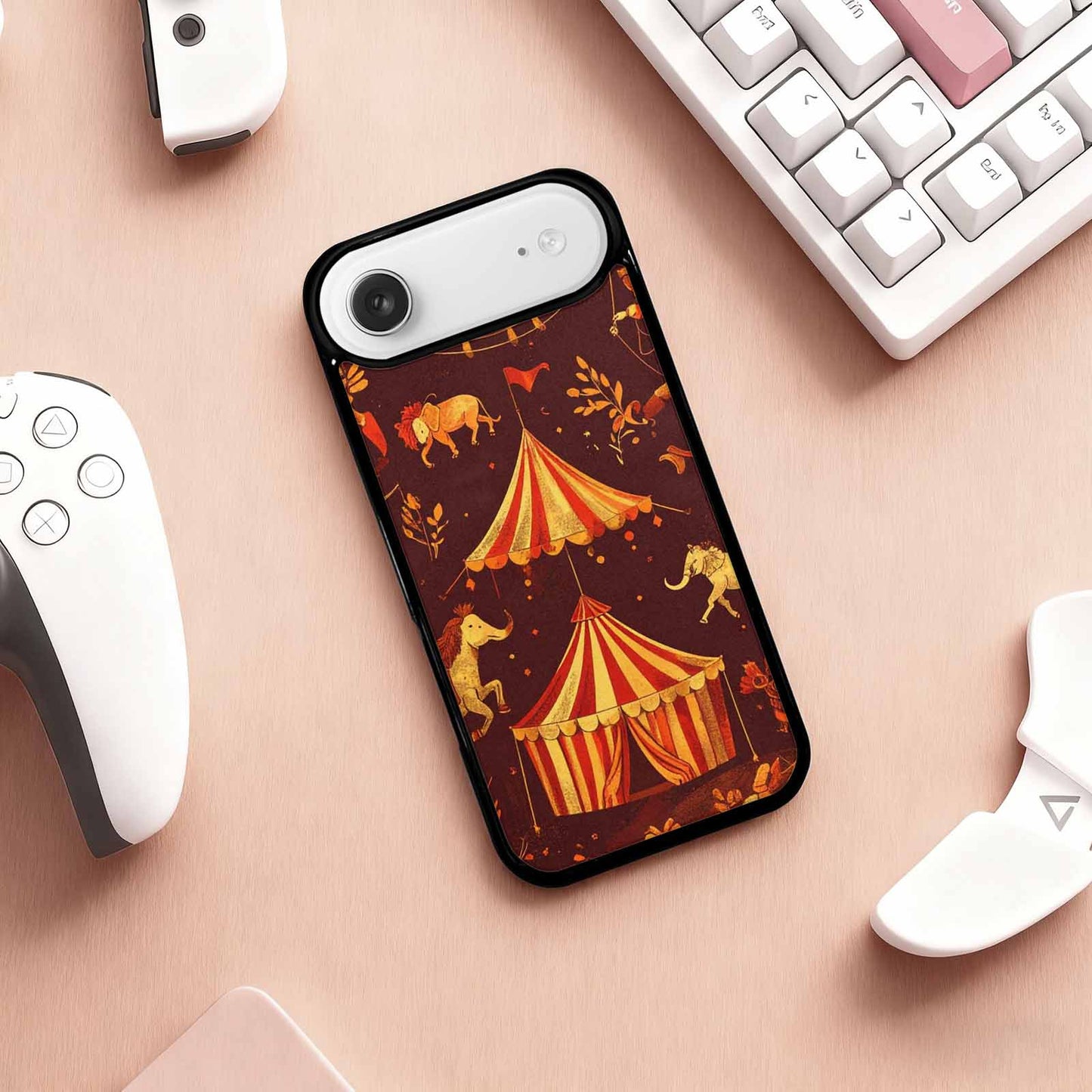 iPhone 17 Air Case — Vintage Circus Art Pattern Retro Vintage, Customized Protective Case