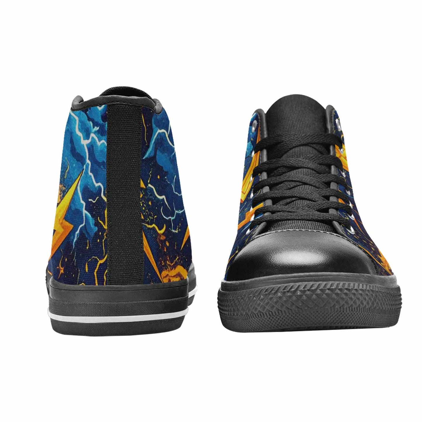 WOMEN'S Lightning Bolt High Top Canvas Aesthetic Custom Sneakers