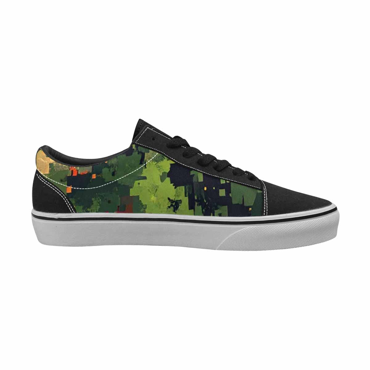 MEN'S Military Camouflage Blotch Canvas Lace-Up Wallpaper Art Shoes