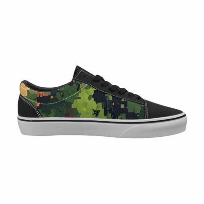 MEN'S Military Camouflage Blotch Canvas Lace-Up Wallpaper Art Shoes