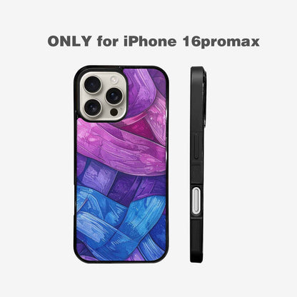 iPhone 16 Pro Max Case — Bisexual Flag Color Theme Small Rainbow, Custom Printed Phone Case