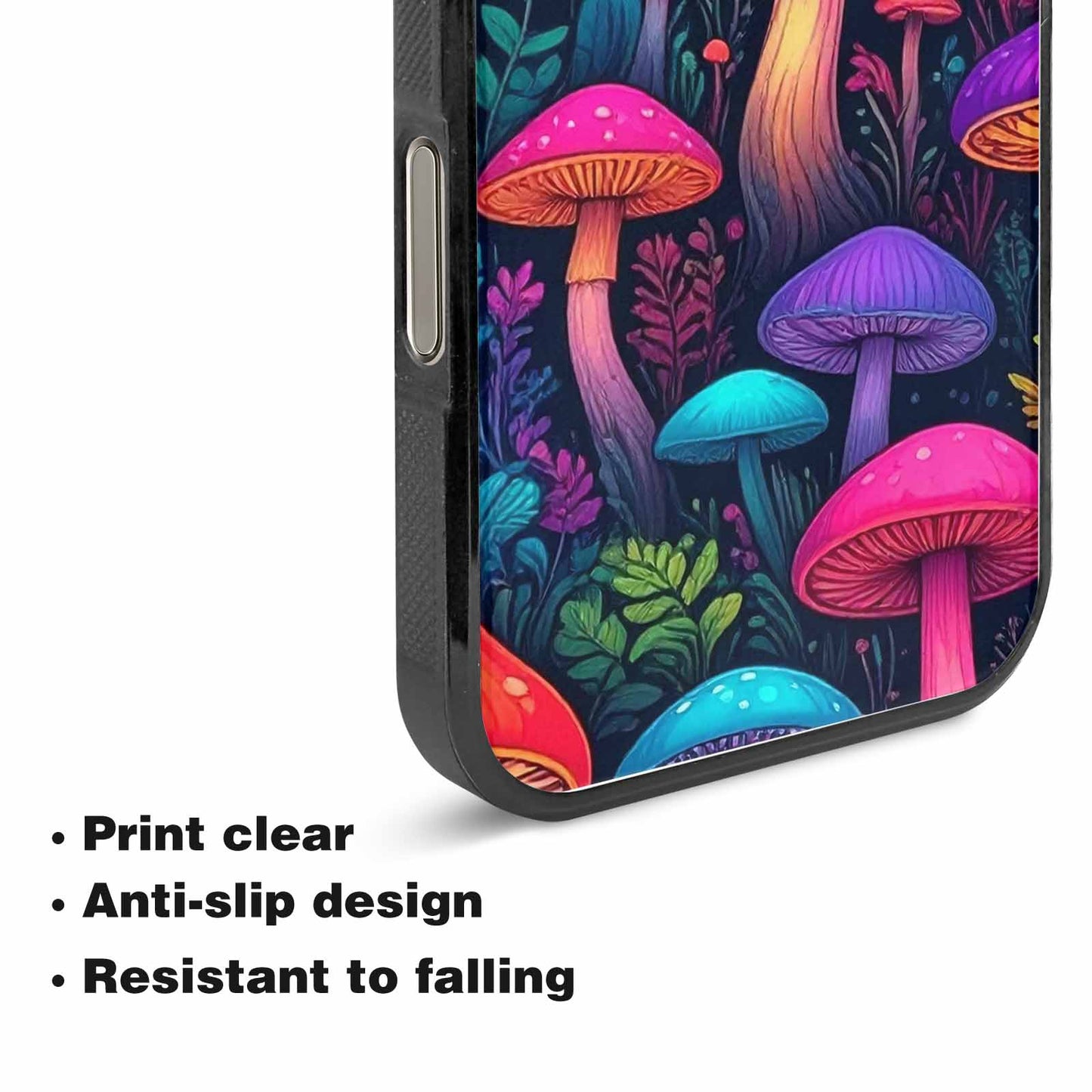 iPhone 15 Pro Max Case — Psychedelic Mushroom, Custom Art Phone Cover