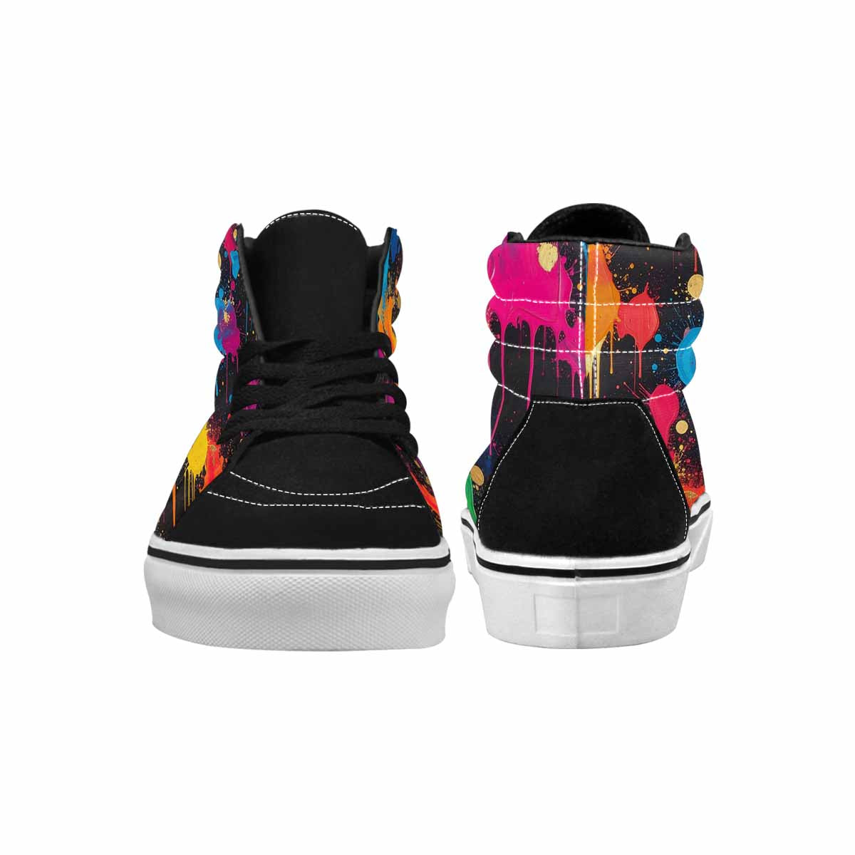 MEN'S Paint Splatter High Top Canvas Dark Academia Custom Shoes