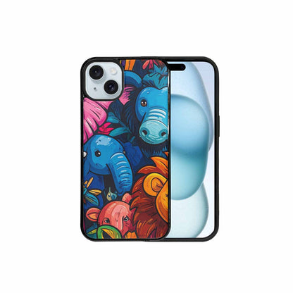 iPhone 15 Plus Case — Cartoon Animal Characters, Custom Phone Case