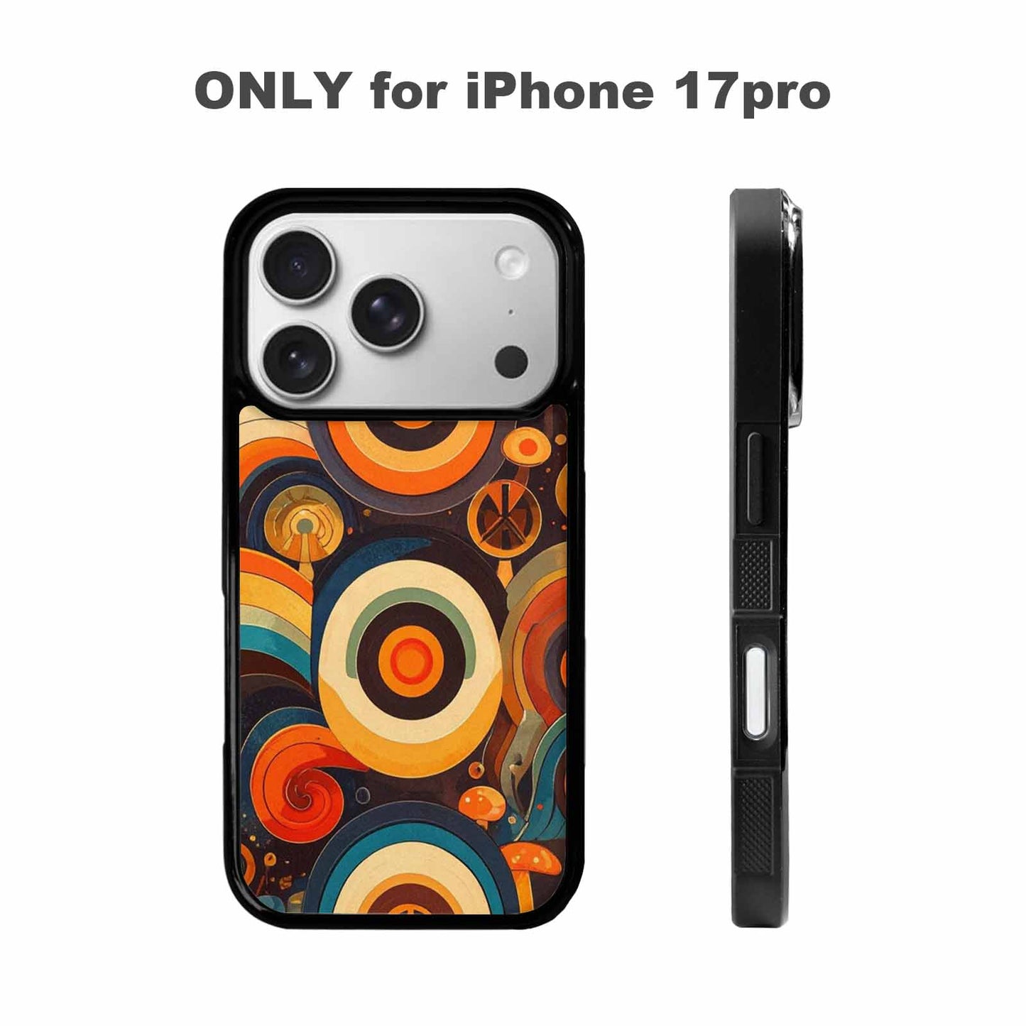 iPhone 17 Pro Case — Small Groovy Peace Sign Swirl Original, Original Design Phone Case