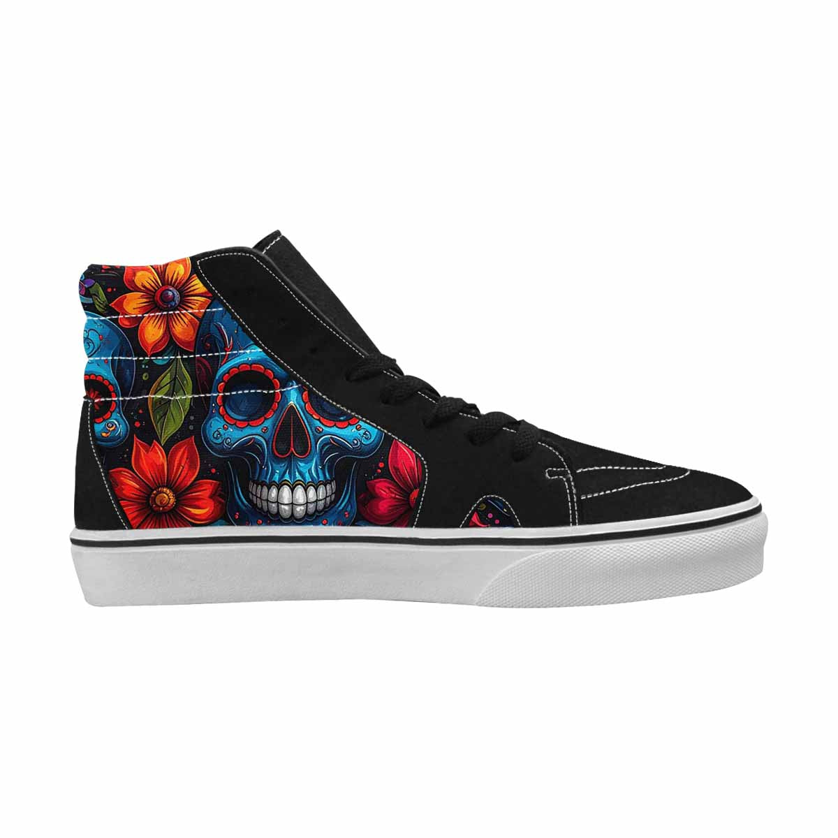 WOMEN'S Graffiti Skull High Top Canvas Dark Academia Shoes