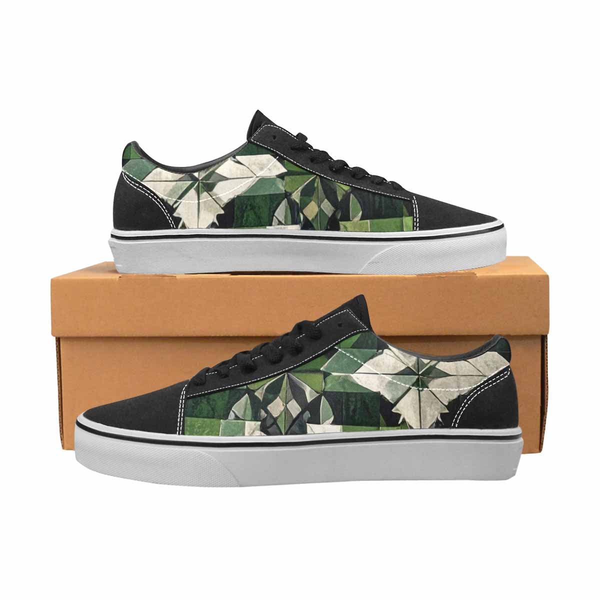 MEN'S Aromantic Flag Color Canvas Lace-Up Aesthetic Shoes
