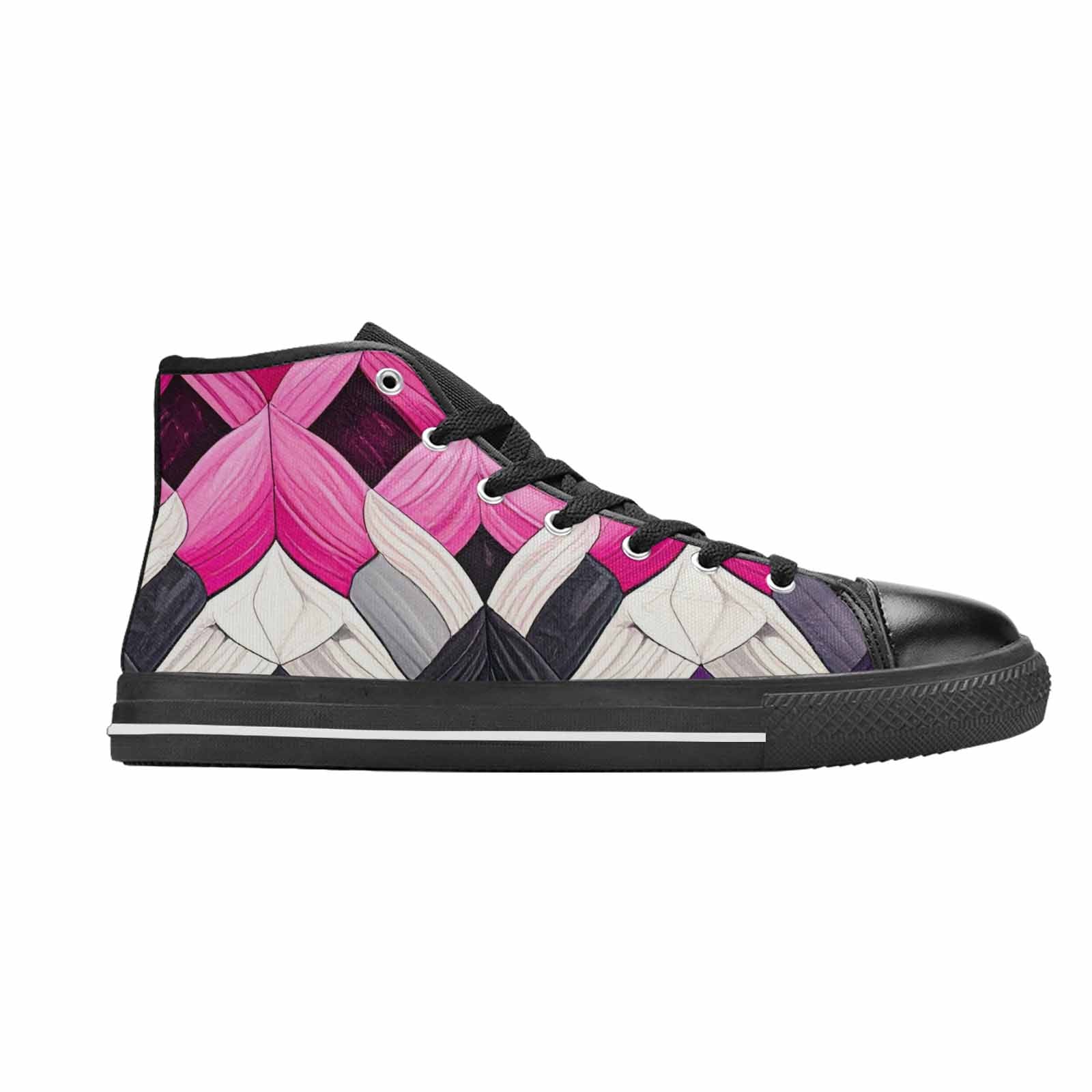 MEN'S Genderfluid Flag Color High Top Canvas Cottagecore Custom Sneakers