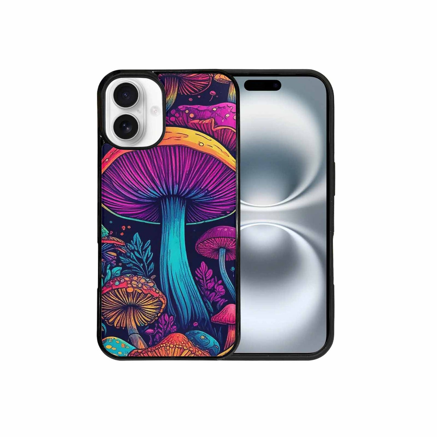 iPhone 16 Plus Case — Psychedelic Mushroom Custom Personalized Phone Cover, Custom Phone Case