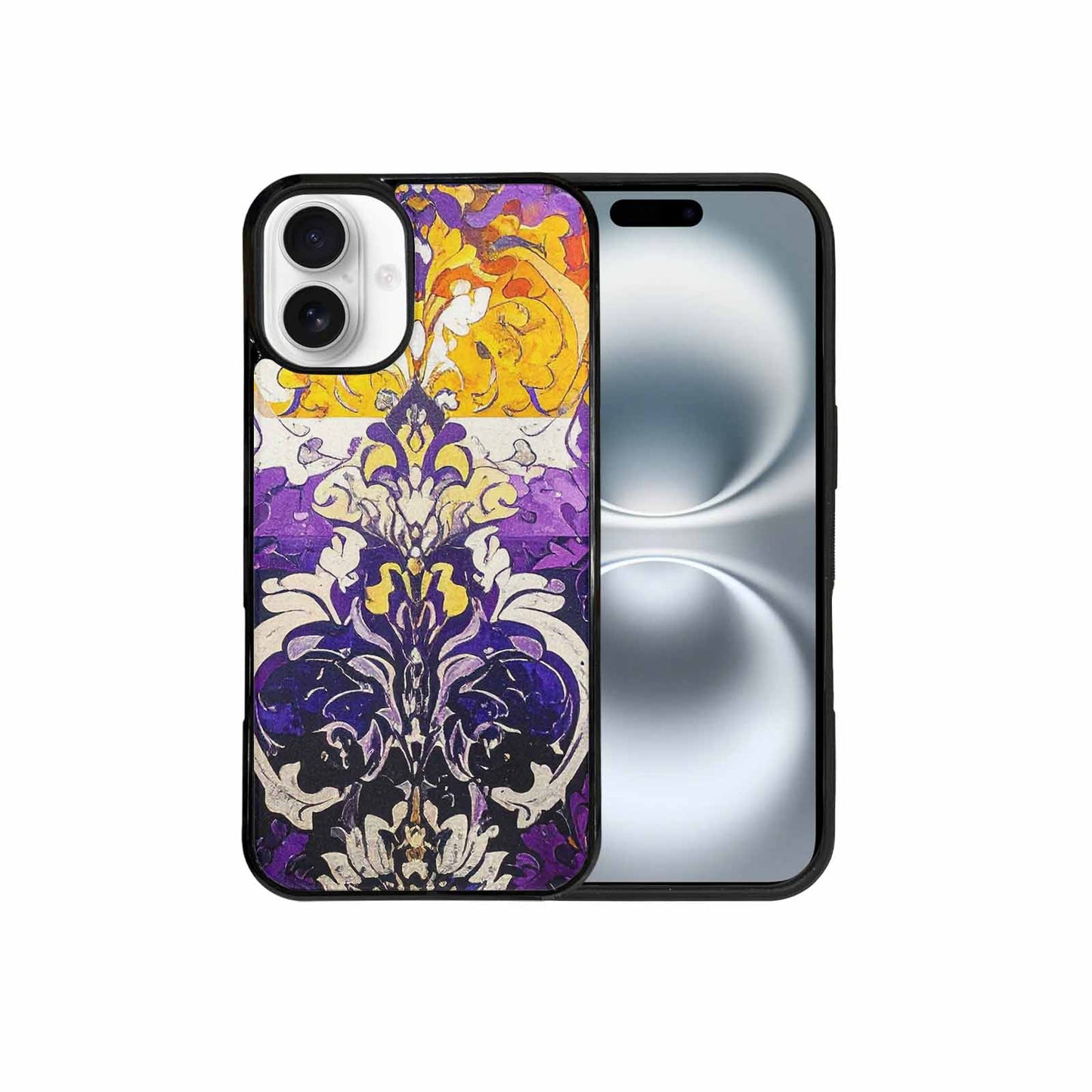 iPhone 16 Plus Case — Nonbinary Flag Color Theme Small Rainbow, Original Design Phone Case