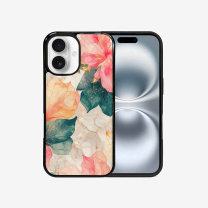 iPhone 16 Case — Marble Floral, Custom Phone Case