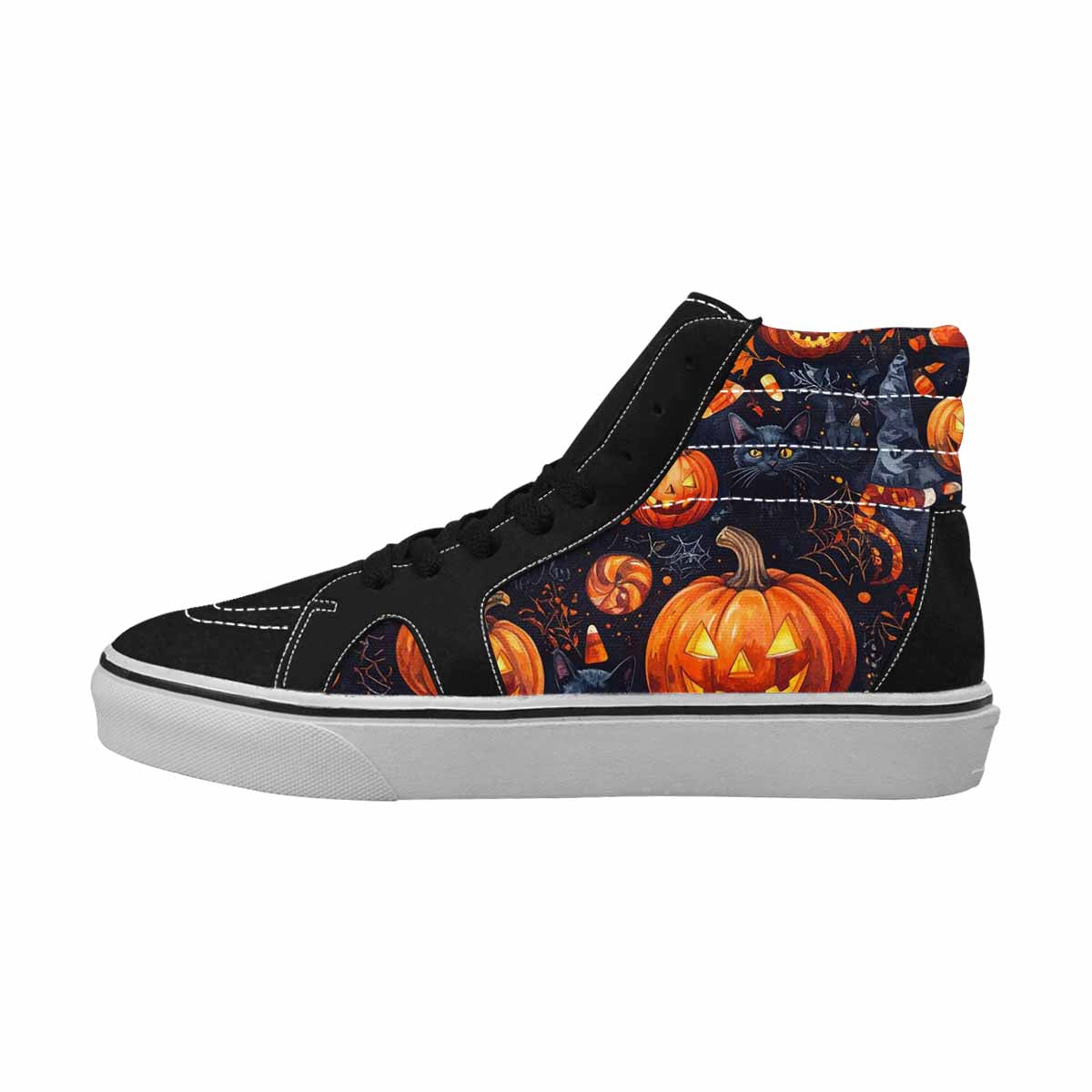WOMEN'S Halloween High Top Canvas Neon Fantasy Shoes