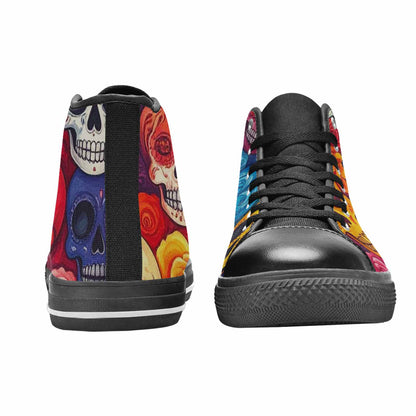MEN'S Skull High Top Canvas Surreal Sneakers