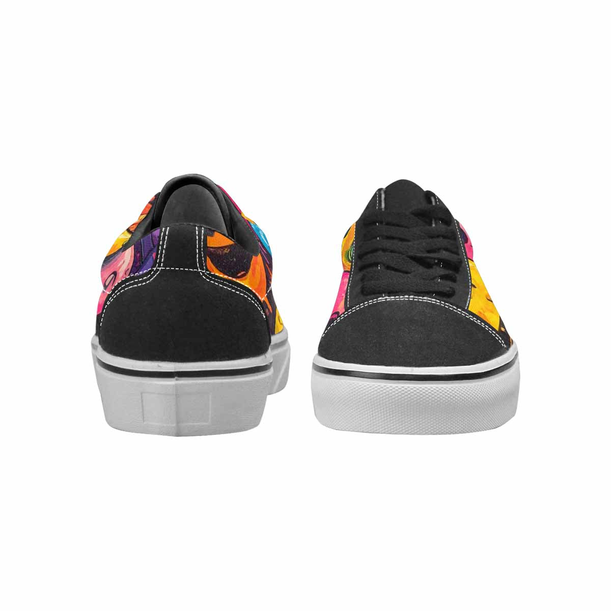 WOMEN'S Melting Moon Smiley Lace-Up Canvas Vivid Sneakers