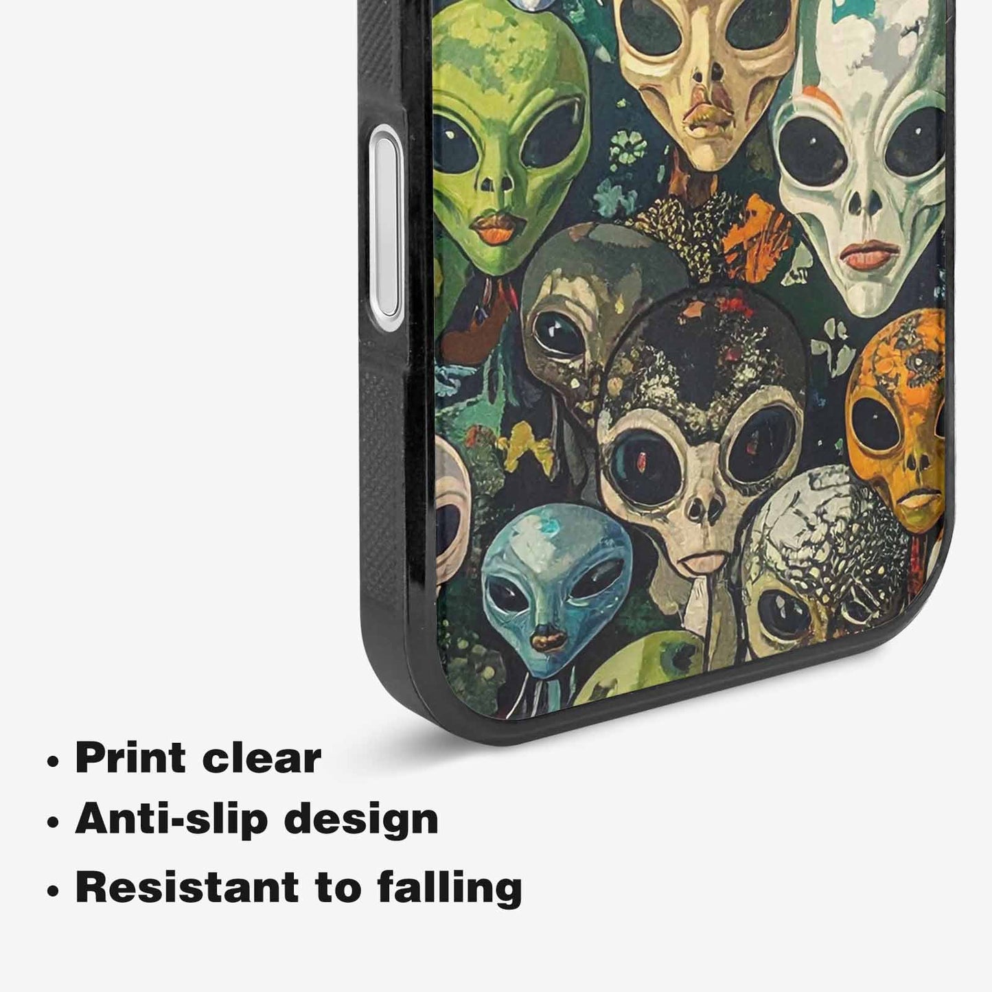 iPhone 16 Case — Aliens Camo Aliens Pattern Hundreds Of, Custom Printed Phone Case