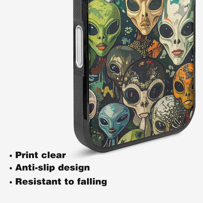 iPhone 16 Case — Aliens Camo Aliens Pattern Hundreds Of, Custom Printed Phone Case