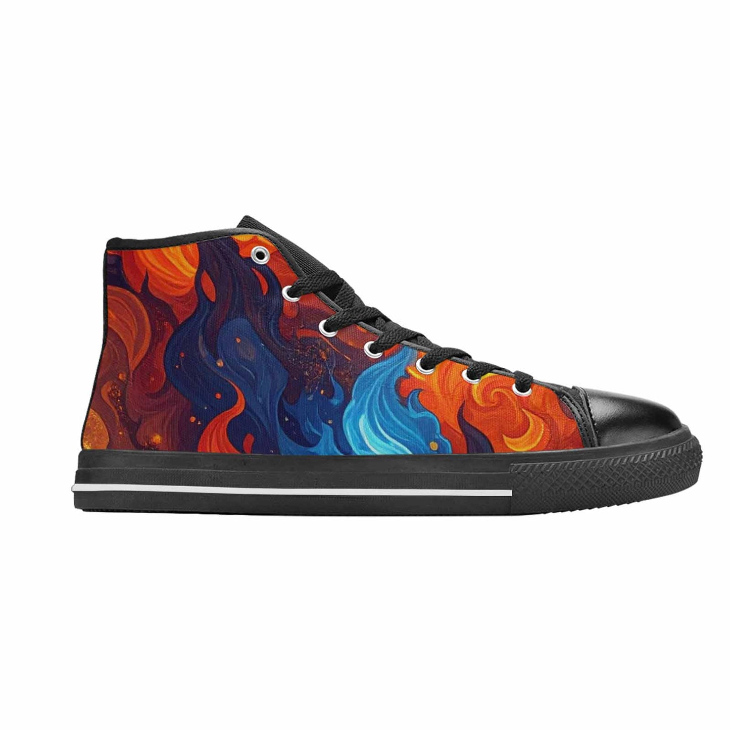 WOMEN'S Fire Flame High Top Canvas Y2K Shoes