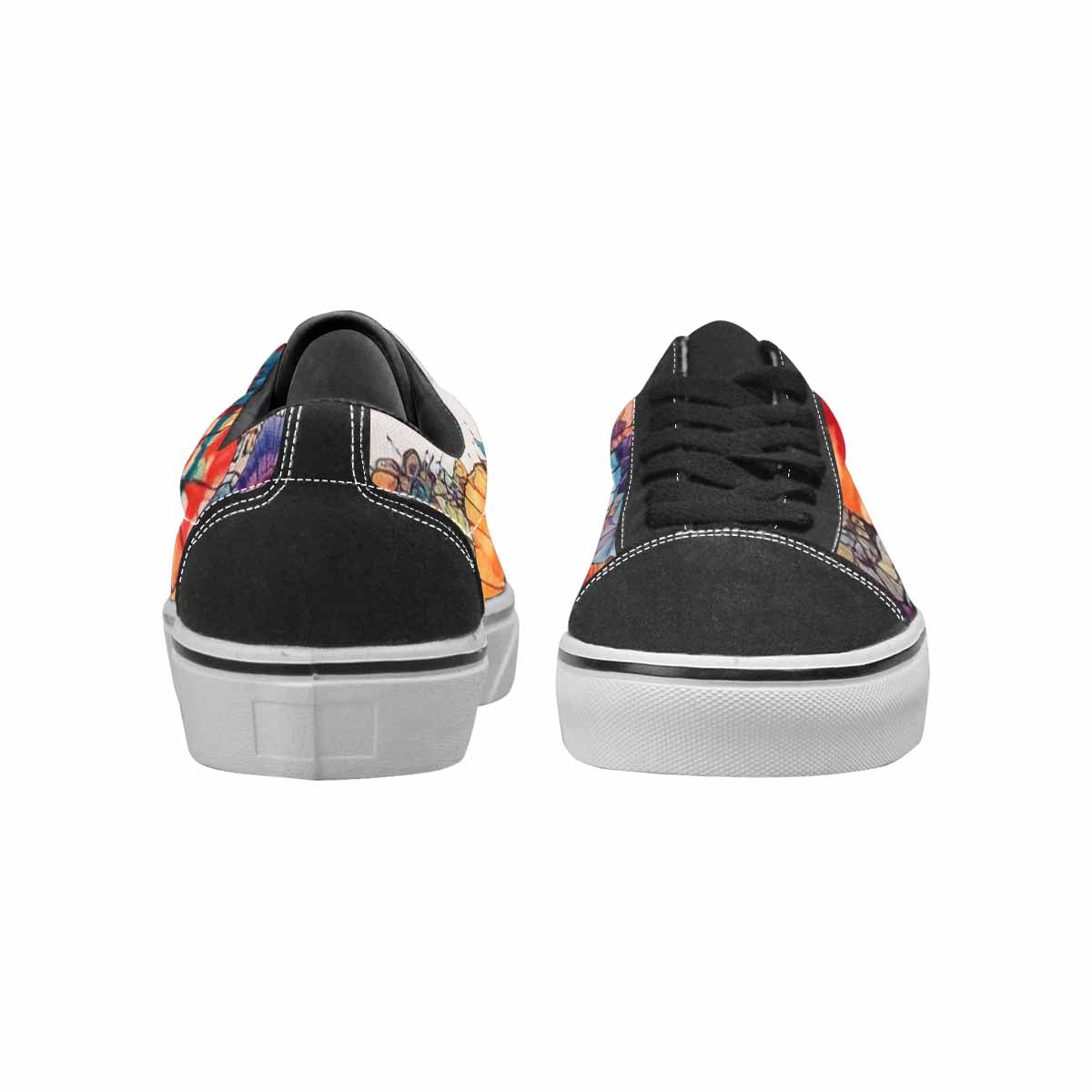 WOMEN'S Tie Lace-Up Canvas Melting Art Sneakers