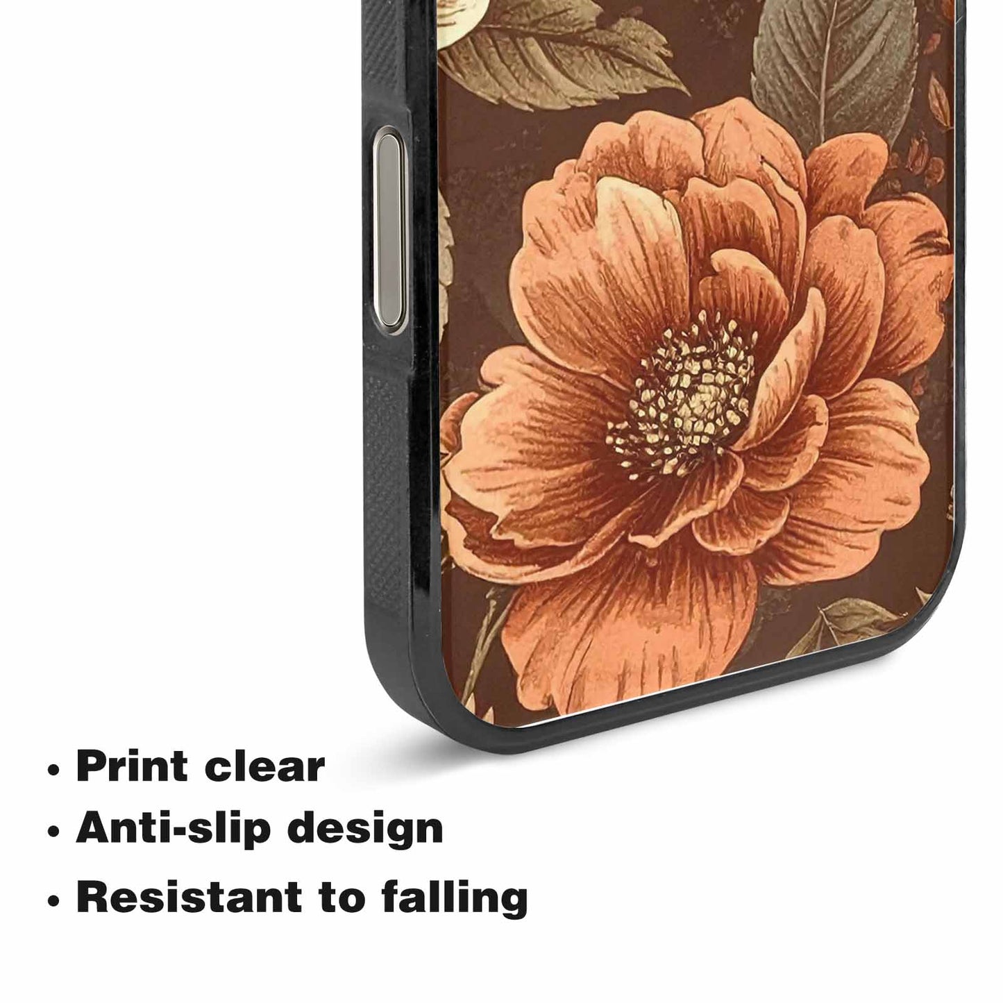 iPhone 15 Pro Max Case — Vintage Botanical Art Pattern, Personalized Phone Case
