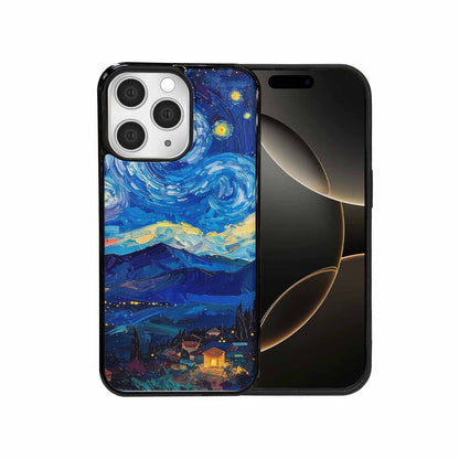 iPhone 15 Pro Max Case — Starry Night Van Gogh Paint Art, Custom Phone Case