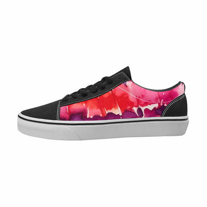 MEN'S Tie Dye Black & Red Ink Canvas Graphic Print Kaleidoscope Custom Kicks