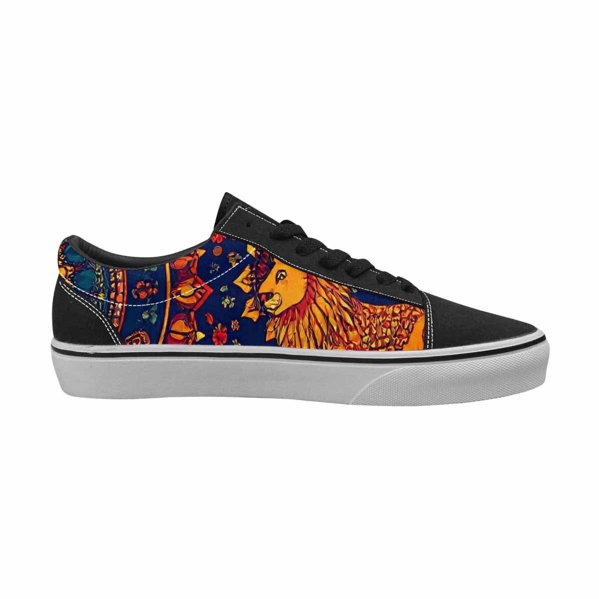 MEN'S Mandala Lions Canvas Lace-Up Vibrant Chaos Shoes