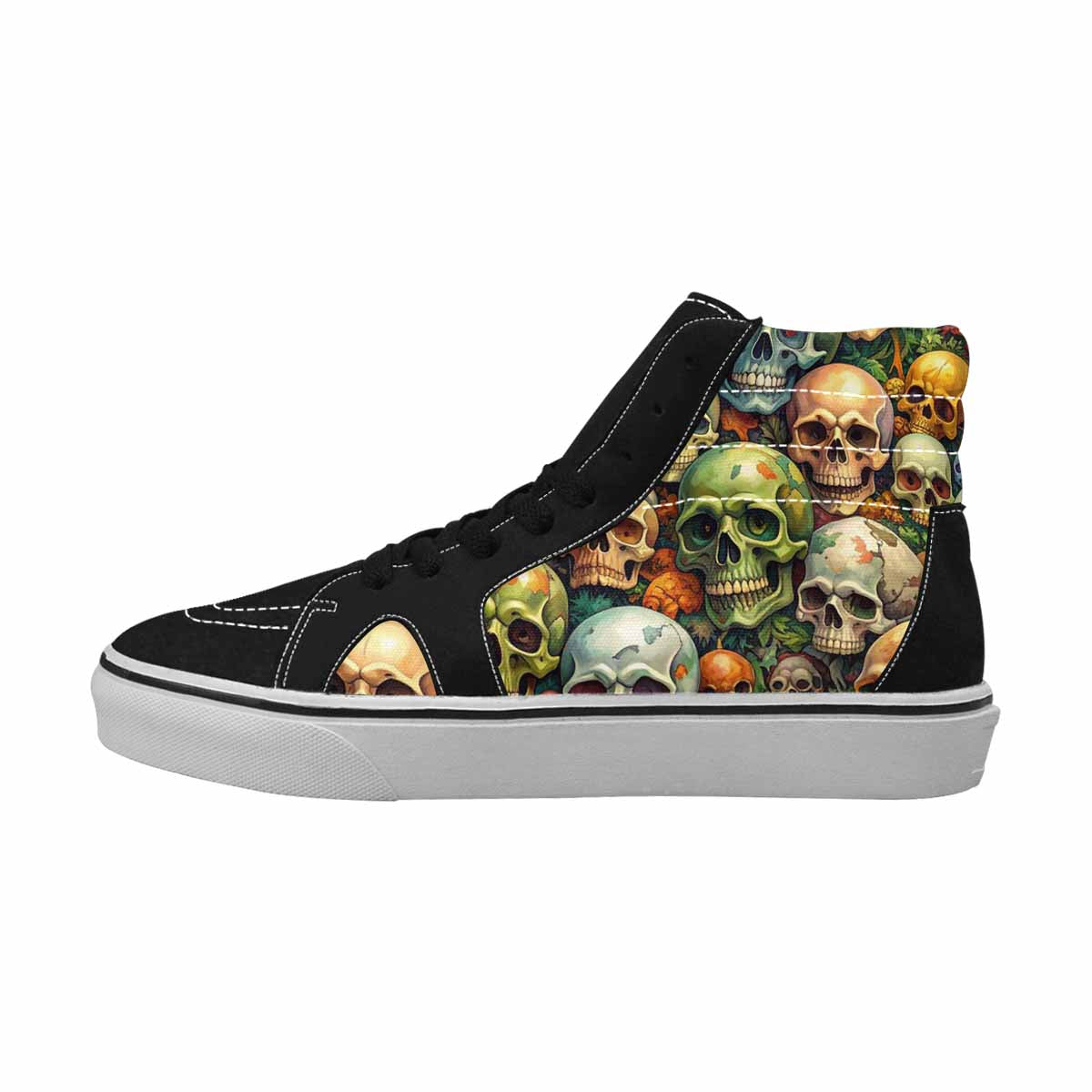 MEN'S Skulls  Camo Skulls High Top Canvas Vivid Sneakers